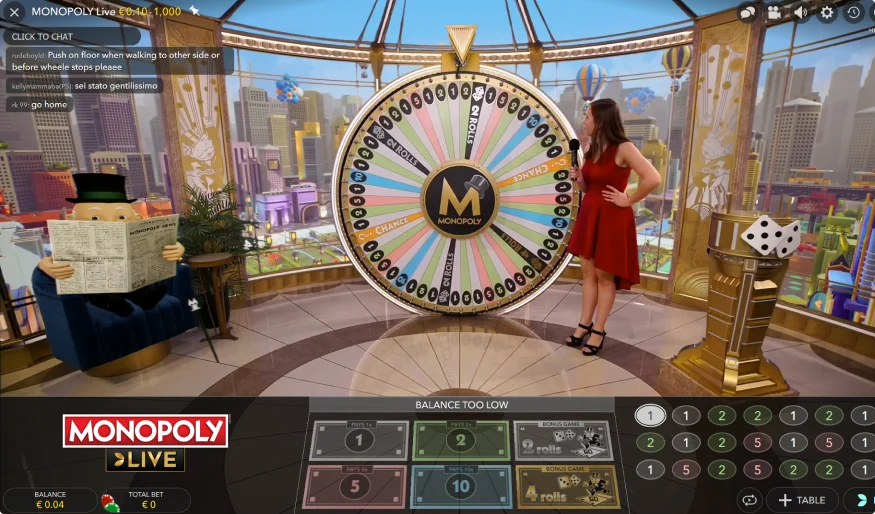 Anteprima Monopoly Live con ruota e Mr Monopoly