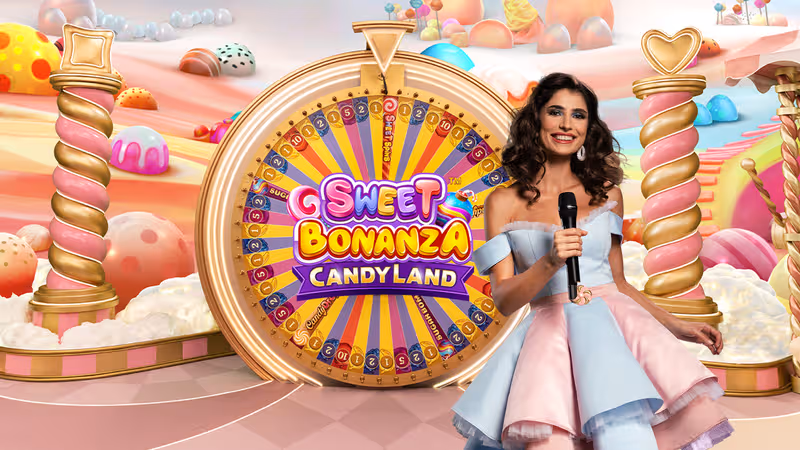 Anteprima Sweet Bonanza Candyland con ruota dei dolci